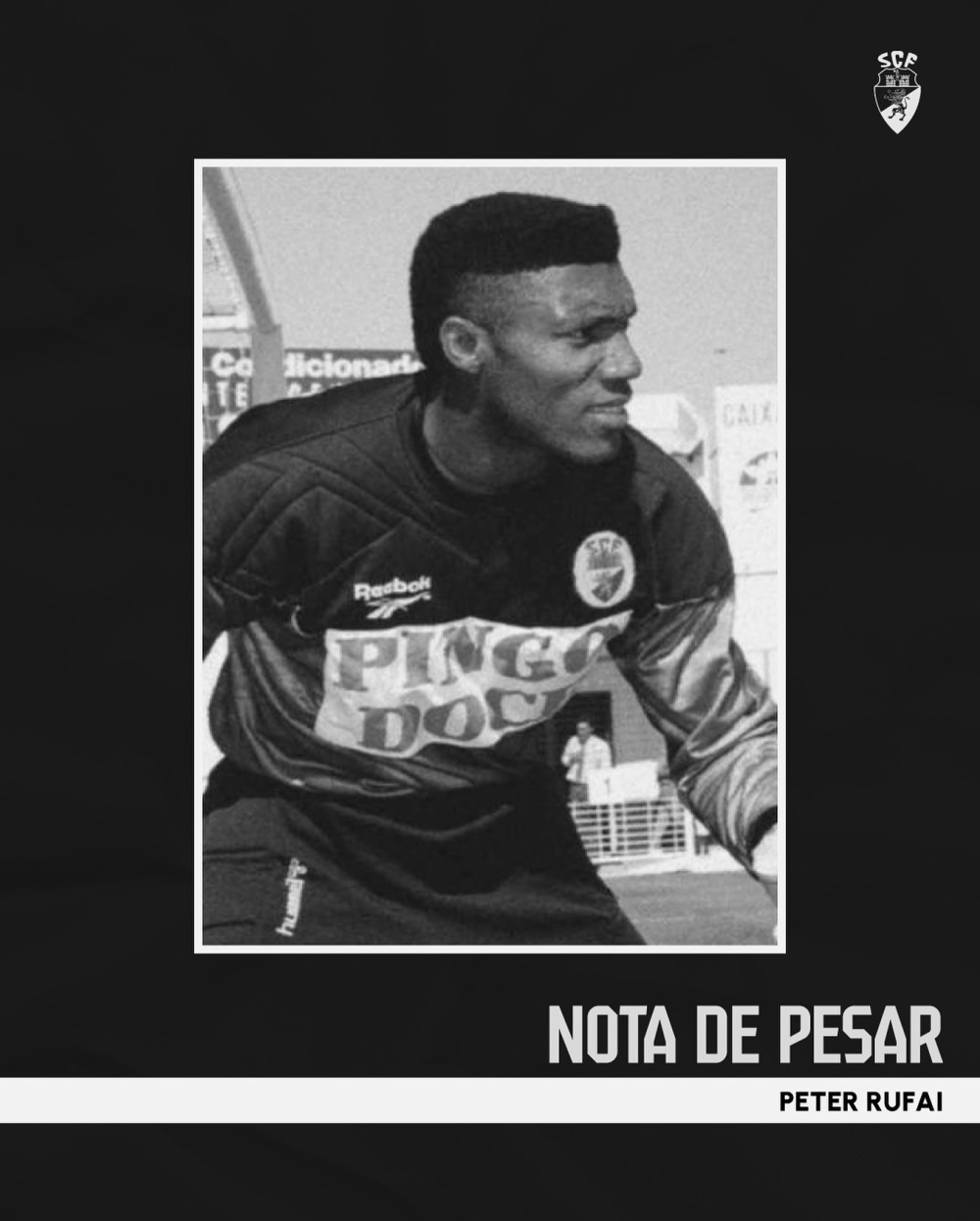 Nota de Pesar – Peter Rufai