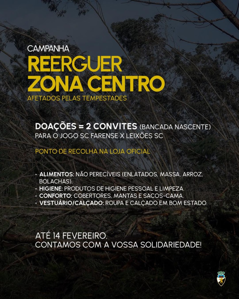 Campanha Solidária | Reerguer a Zona Centro