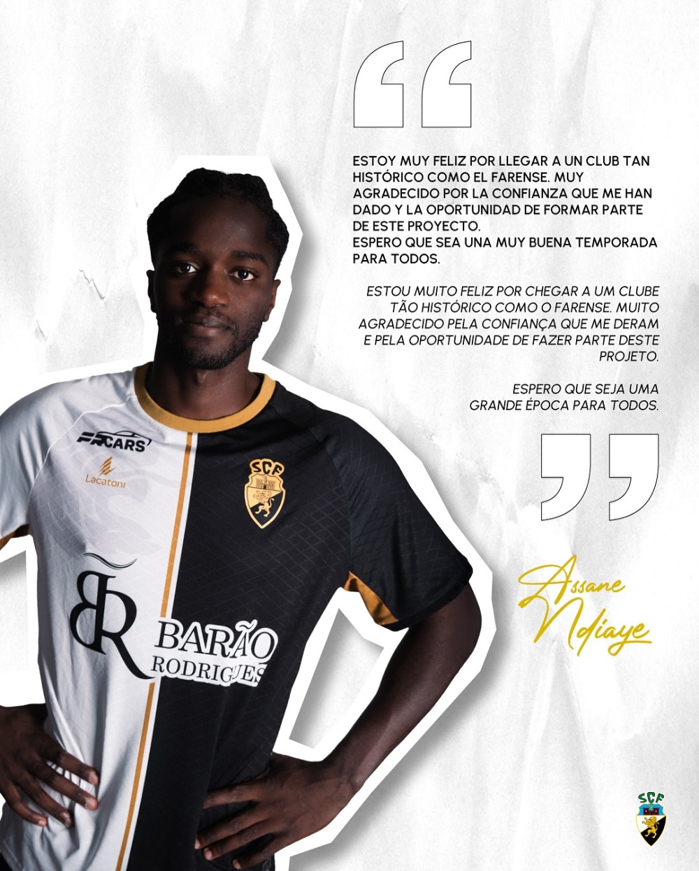 Assane Ndiaye já está em Faro!
