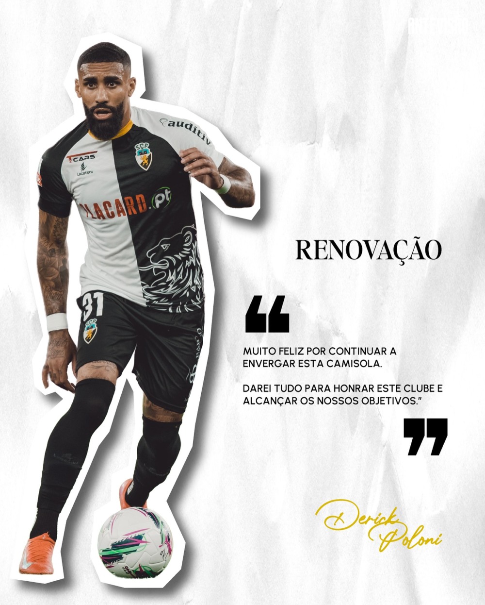Poloni continua a vestir de preto e branco!