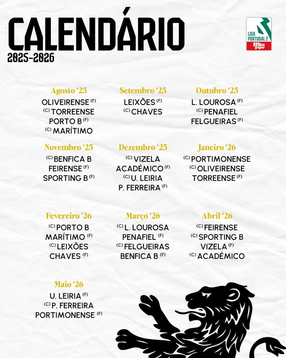 Calendário 2025/26