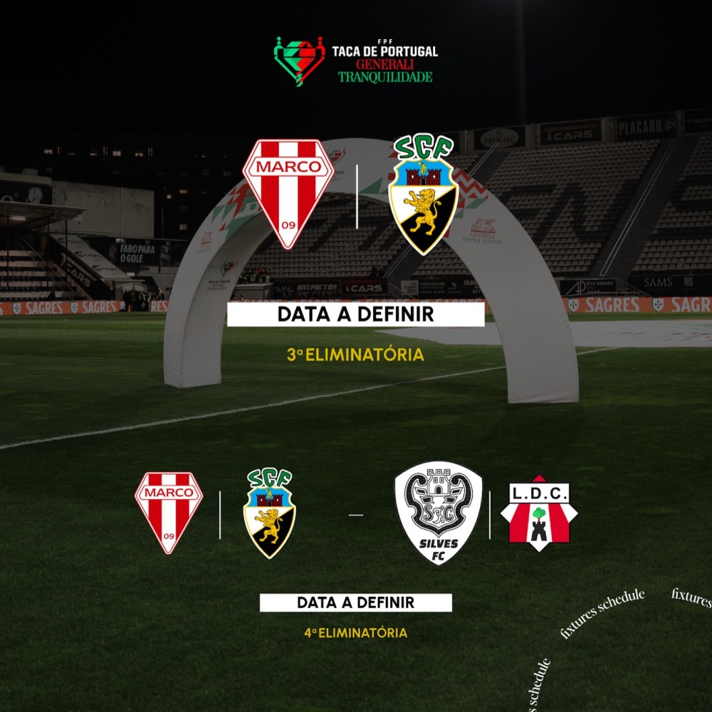 Já estão sorteados os jogos da 3ª e 4ª Eliminatória da Taça de Portugal