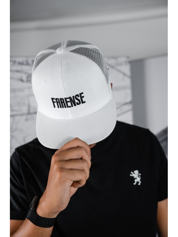 Boné "FARENSE" Flatcap Trucker (Branco)